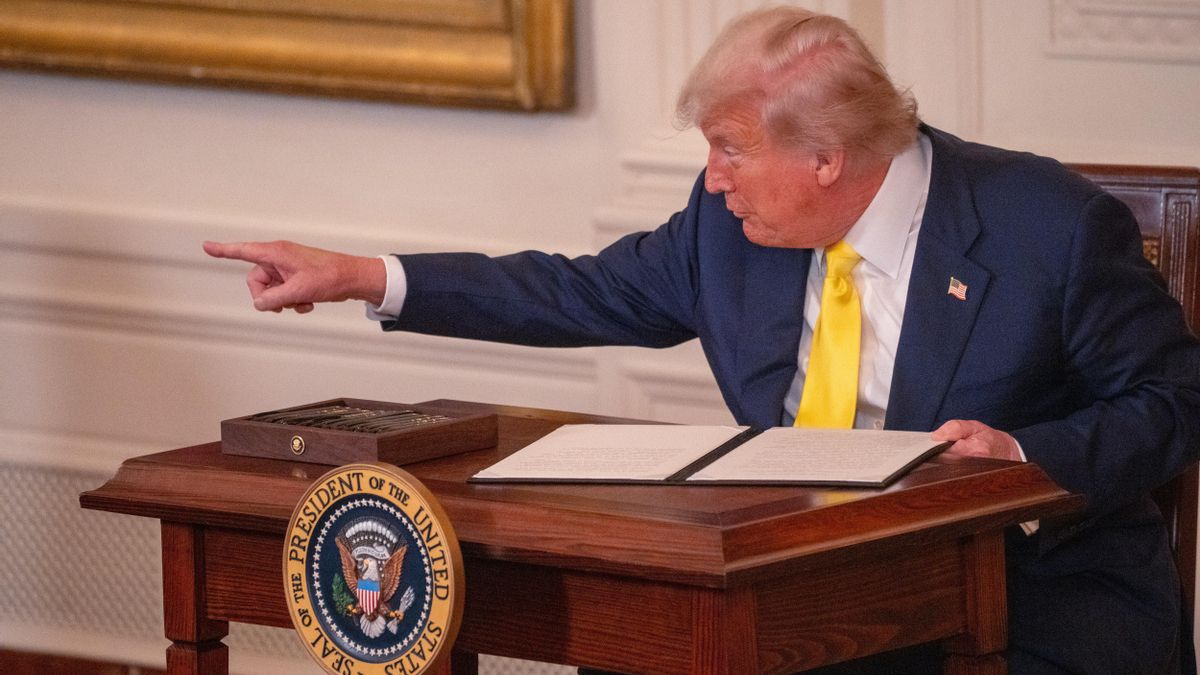 El presidente de EEUU, Donald Trump, durante una rueda de prensa.