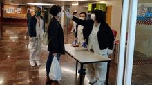 Pruebas a la entrada del Hospital Arrixaca