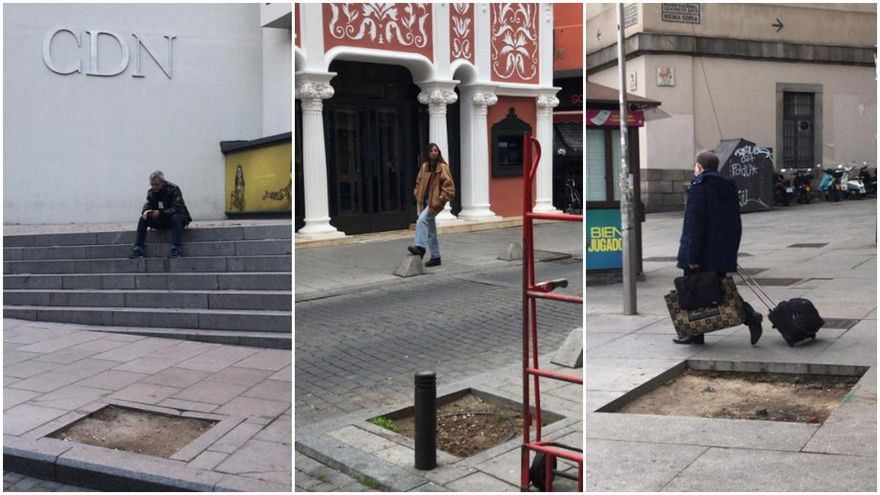 Enseñando a Almeida dónde están los alcorques vacíos de Lavapiés: @_arbol_ya_madrid_