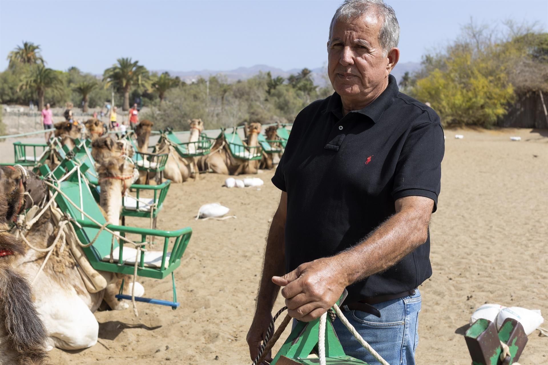 Francisco Jiménez, propietario de la empresa de camellos en Maspalomas