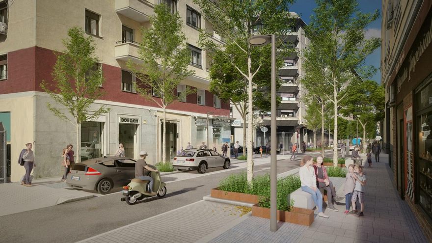 La calle Alonso Cano sigue el camino de Ponzano y ampliará sus aceras, además de añadir más de cien árboles