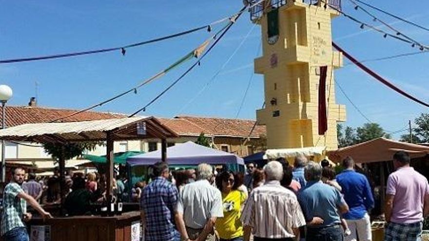 Una edición anterior de la Feria del Prieto Picudo de Pajares de los Oteros.