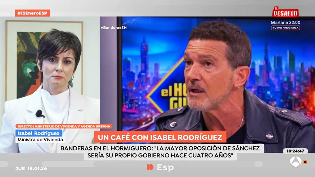 La ministra de Vivienda replica a Banderas tras su crítica a Pedro Sánchez y su reflexión política en 'El Hormiguero'
