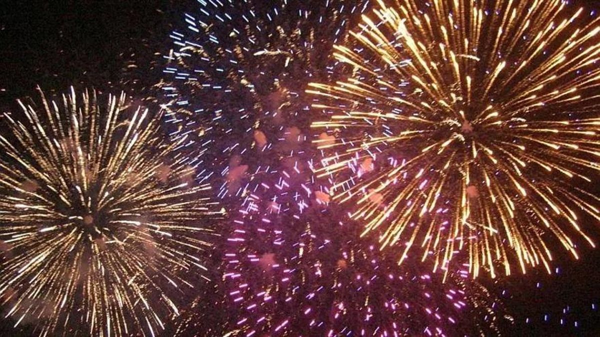 Imagen de archivo de fuegos artificiales .