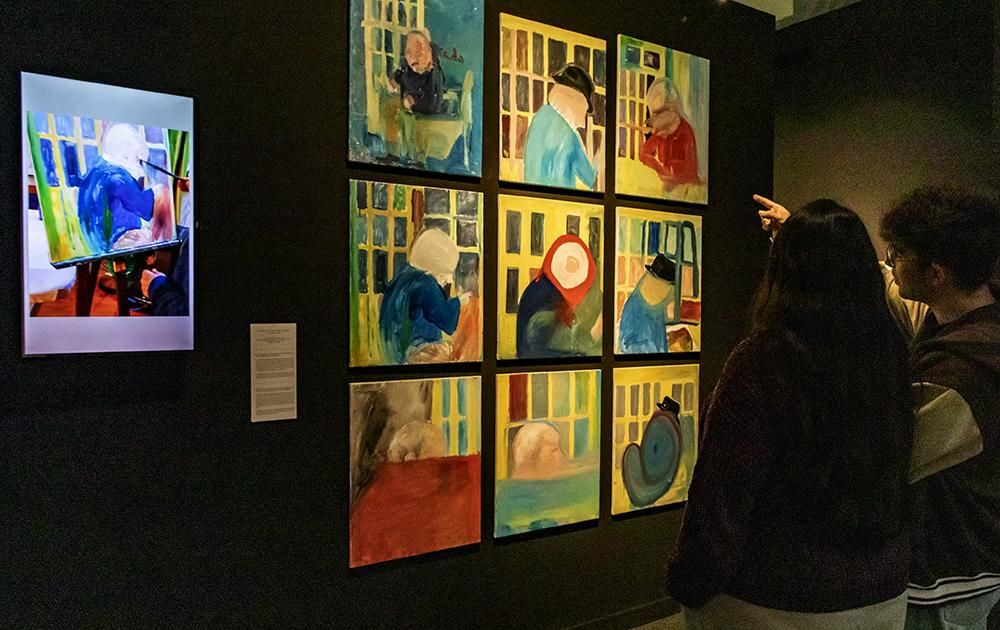 Pinturas realizadas por Carmen La Griega y su padre, enfermo de Alzheimer.