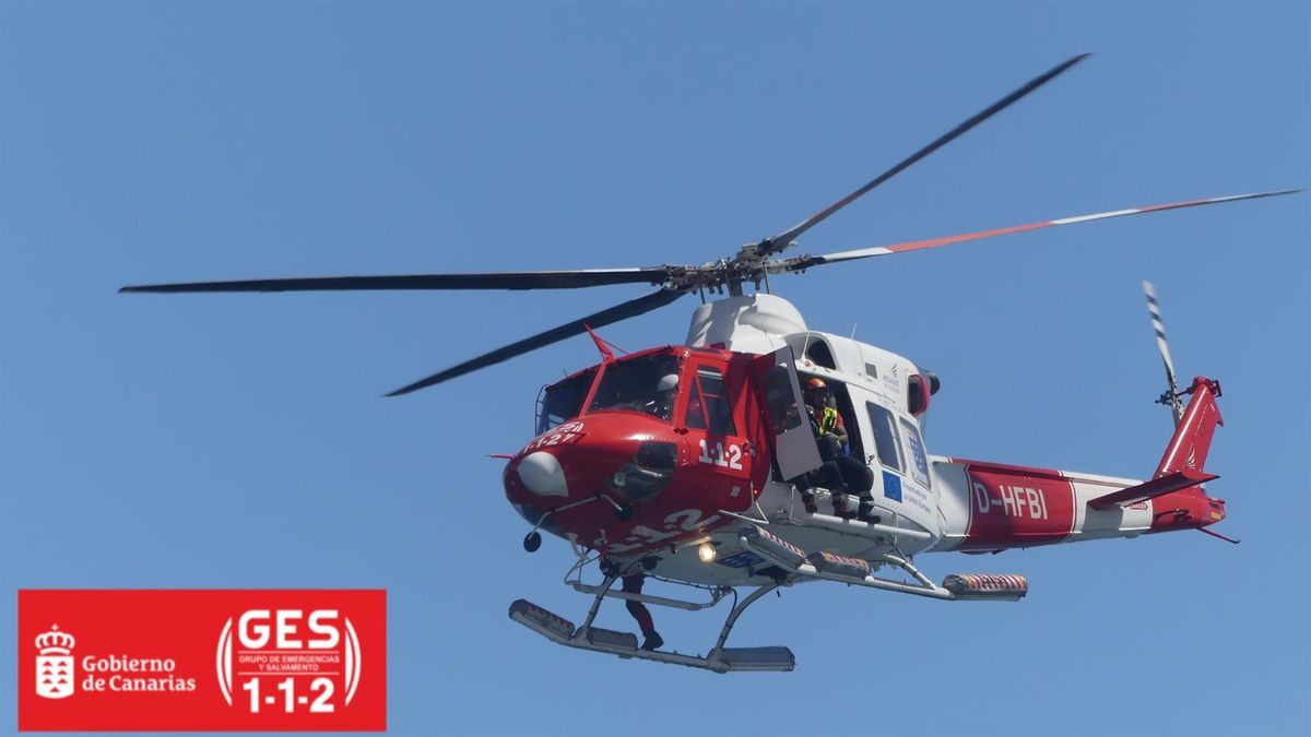 Helicóptero GES del Gobierno de Canarias
