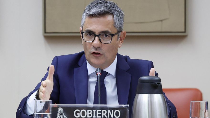 El ministro de Justicia, Felix Bolaños, comparece este jueves en la Comisión Mixta de Seguridad Nacional del Congreso.
