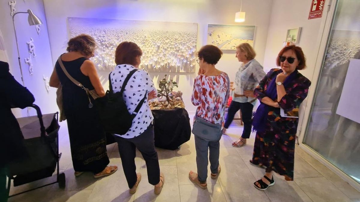 Exposición en uno de los espacios participantes en Russafart.