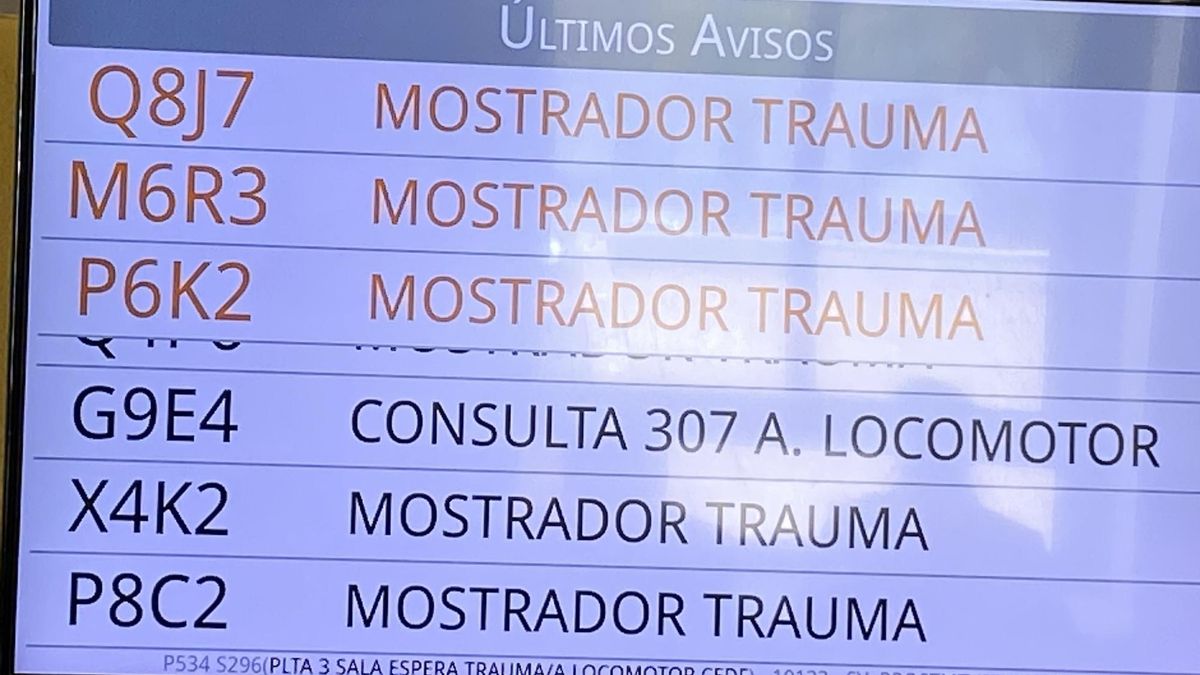 Pantalla con la proporción de citas para mostrador de reclamación y las de consulta.