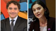 El secretario autonómico de Turismo, Francesc Colomer, y la ministra Reyes Maroto.