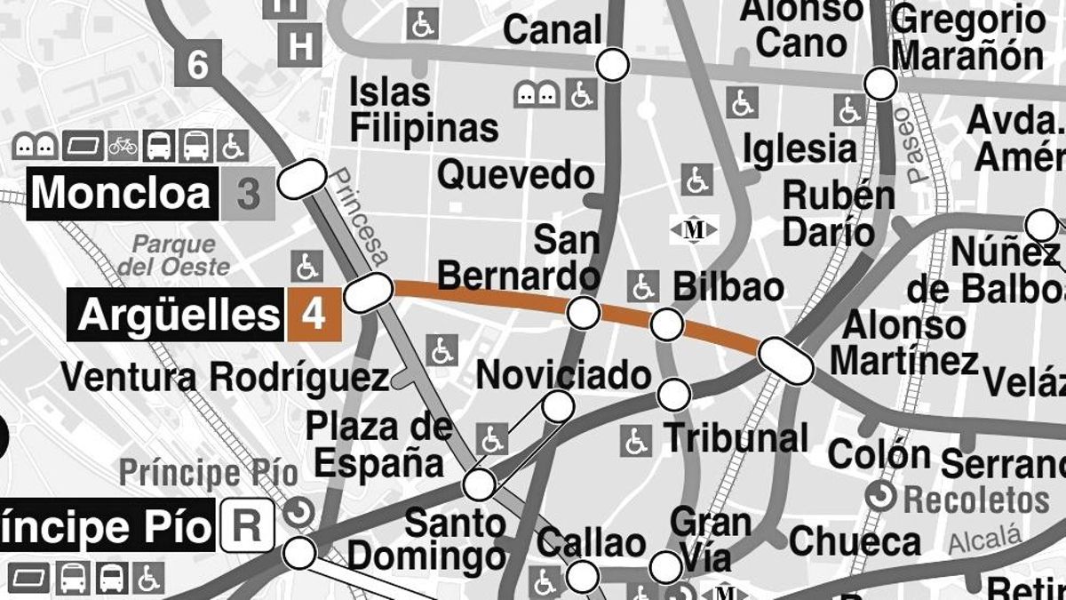 La línea 4 de Metro de Madrid, cortada en la mañana del domingo por una larga avería