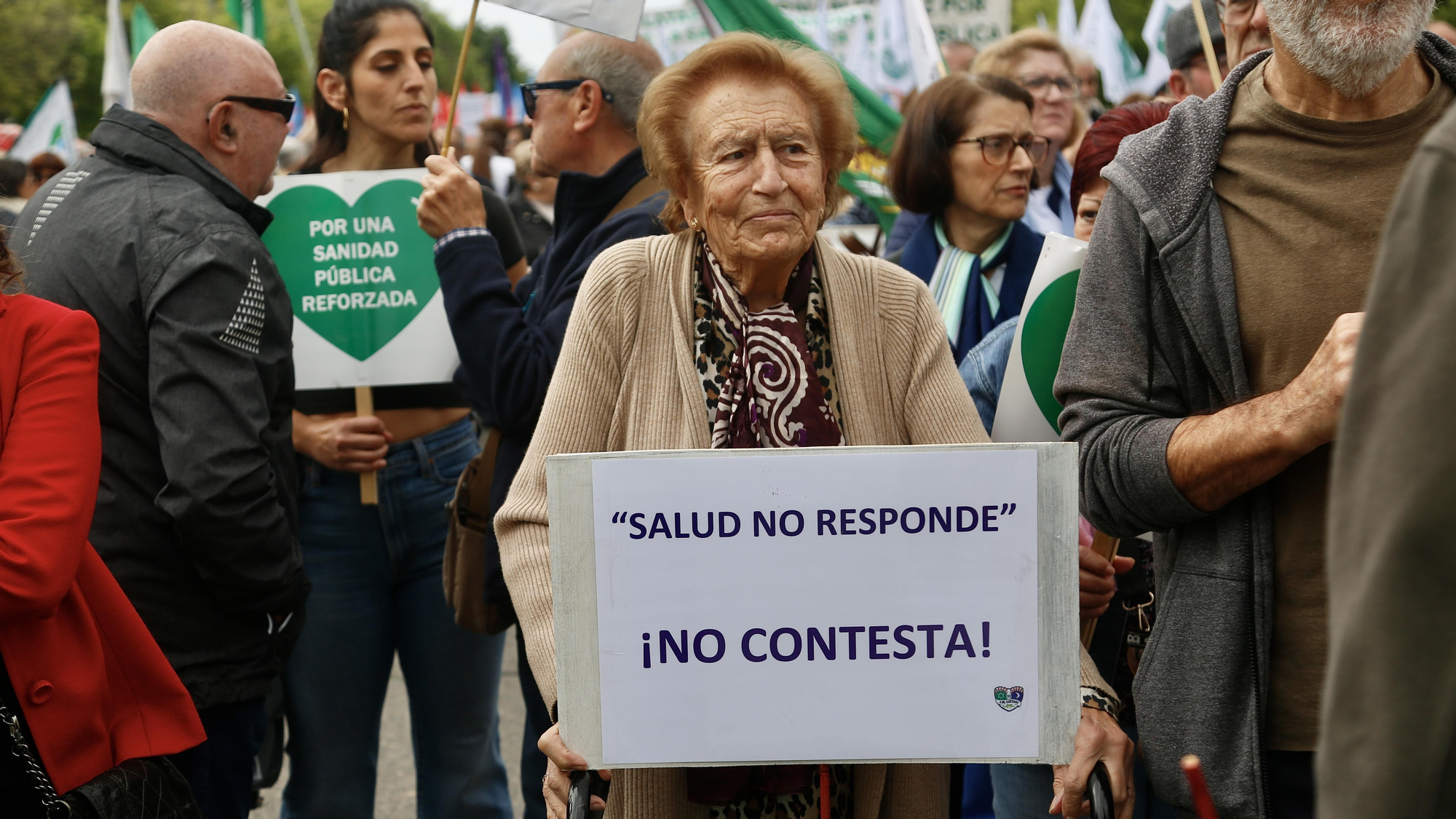 Manifestación de las Mareas Blancas por la sanidad pública