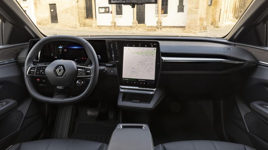 Habitáculo del Renault Megane eléctrico.