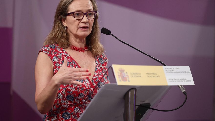 La delegada del Gobierno contra la Violencia de Género, Victoria Rosell, comparece ante la prensa