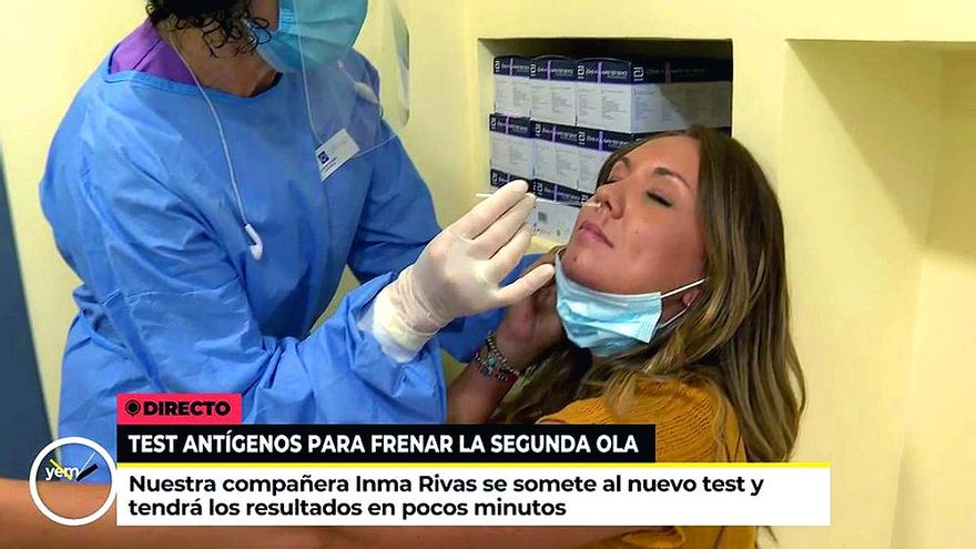 La reportera de 'Ya es mediodía' en su prueba rápida