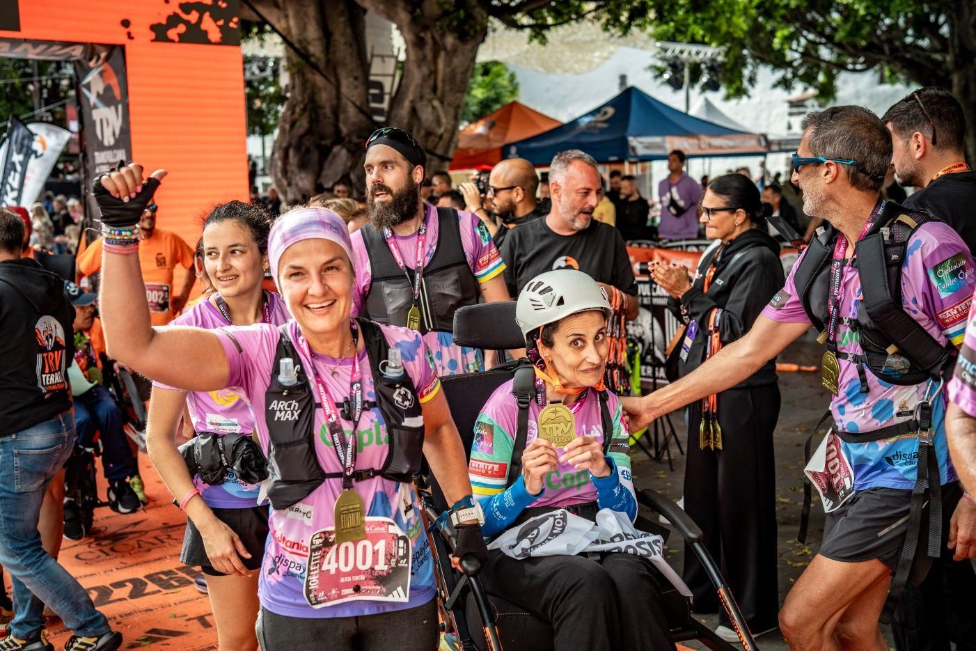 Modalidad Joëlette en la Transvulcania 2025.