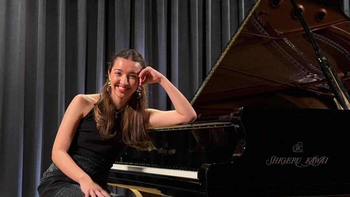 La pianista madrileña Patricia Matei Astete, este viernes en la Sala Eutherpe de León
