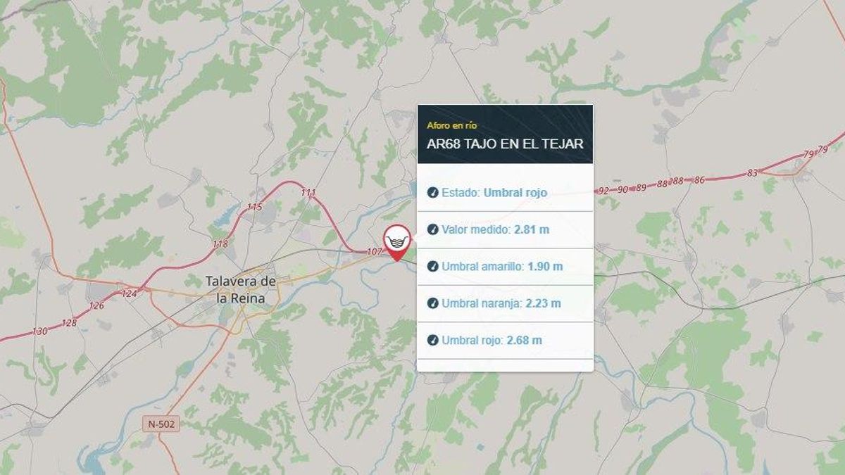 Aviso rojo en Talavera de la Reina