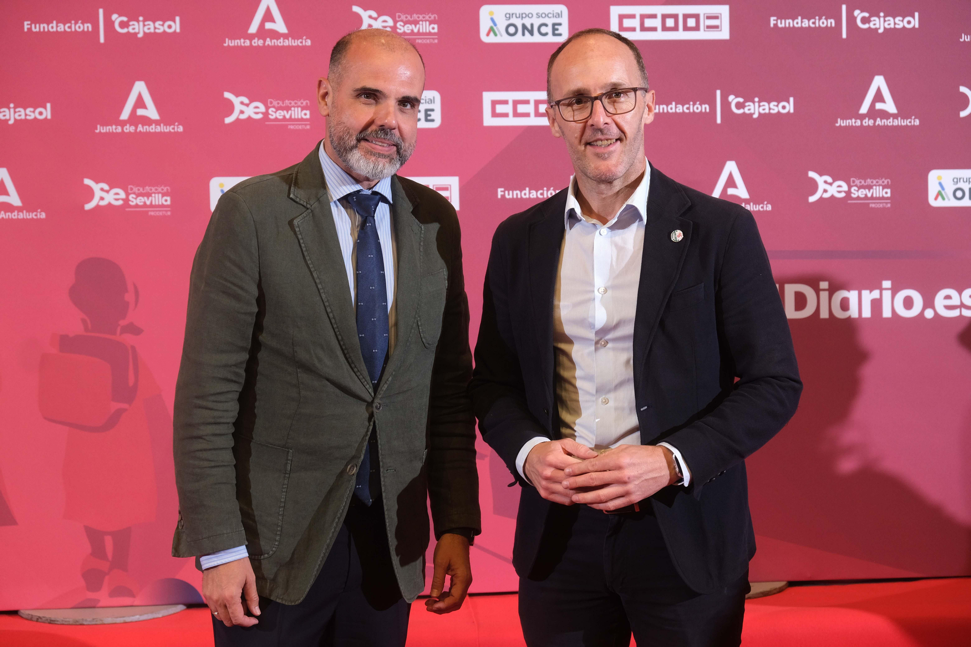 Francisco Mendoza, de El Corte Inglés, y el secretario de Relaciones Institucionales de UGT Andalucía, Rafael Gelo