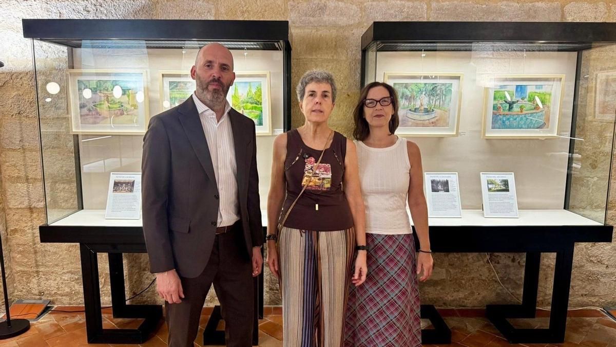 Un total de 22 acuarelas recorren la historia de las fuentes de Córdoba en el Archivo Histórico Provincial