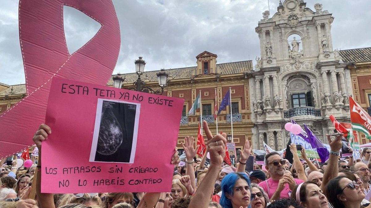 Miles de personas en la manifestación andaluza por la crisis de los cribados