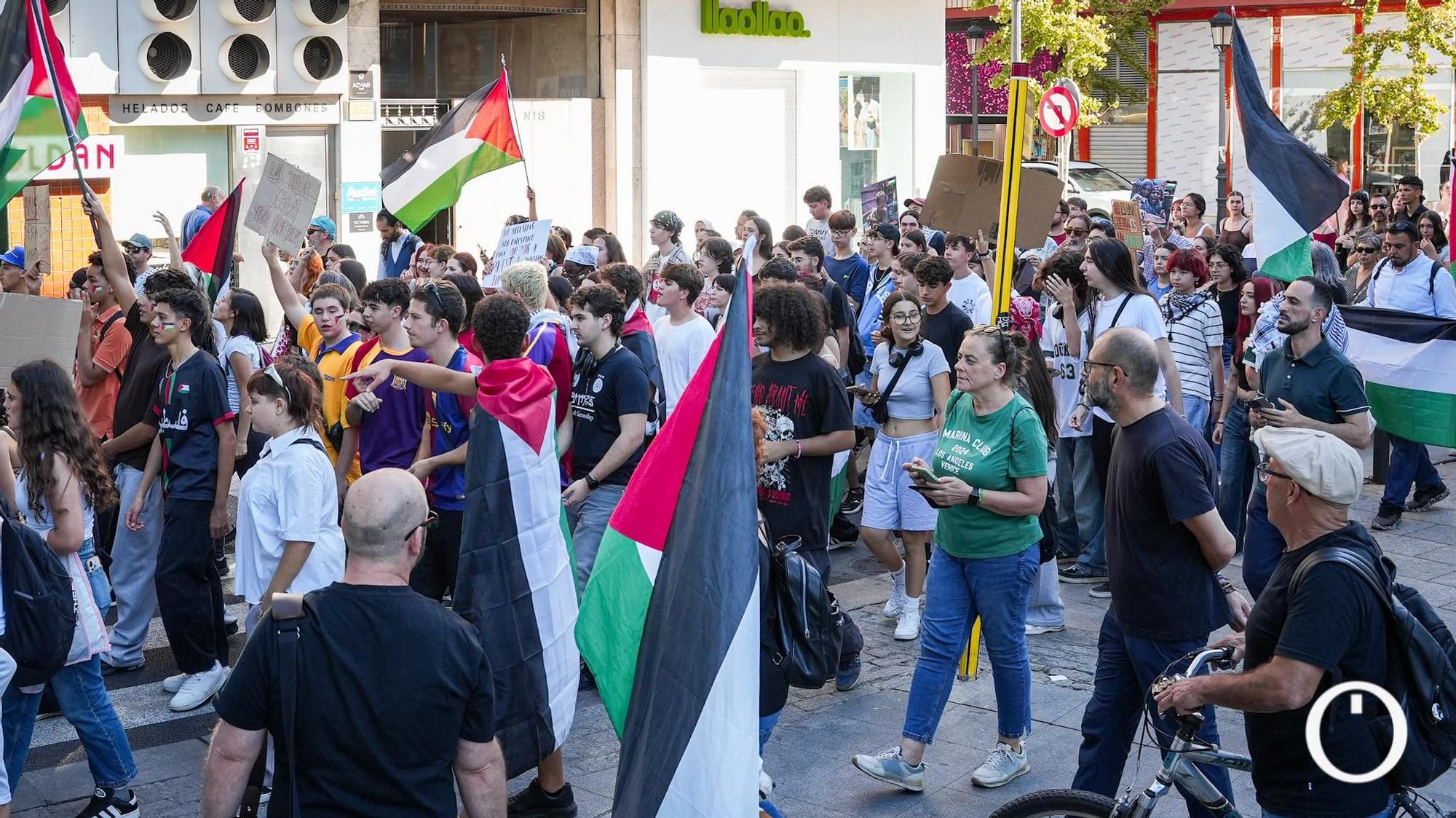 Protesta contra la detención la flotilla que transportaba ayuda hacia Palestina