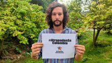 Javier Godínez, portavoz del grupo 'Atrapados en Colombia'