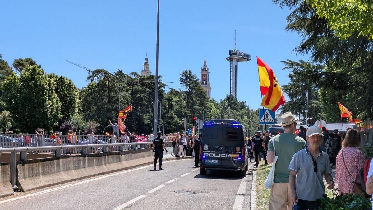 Policía Nacional presente en la manifestación del 23 de mayo