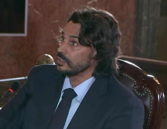 Alberto González Amador durante la segunda jornada del juicio al fiscal general del Estado