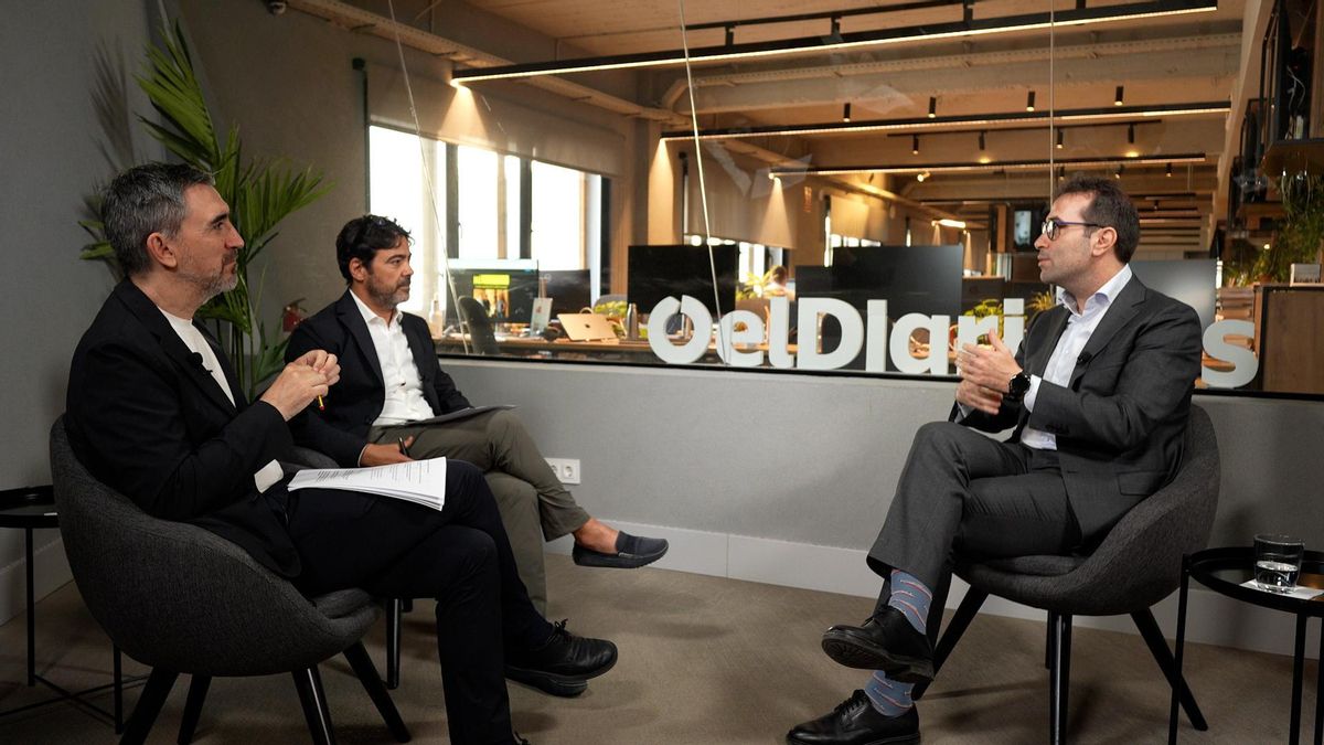 Un momento de la entrevista de Cuerpo en las instalaciones de elDiario.es.