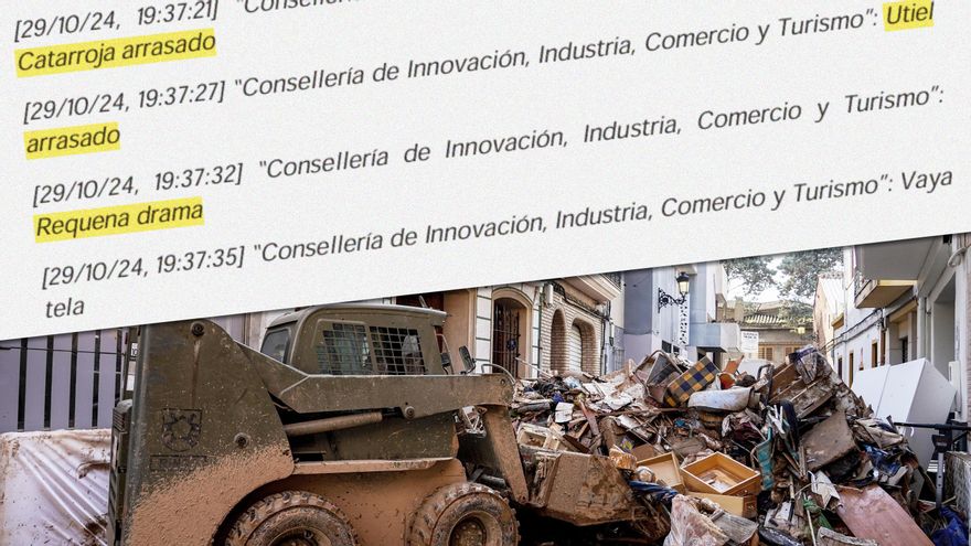 “Catarroja y Utiel arrasados, Requena drama”: los whatsapp de la Conselleria de Industria en la dana a las 19.37