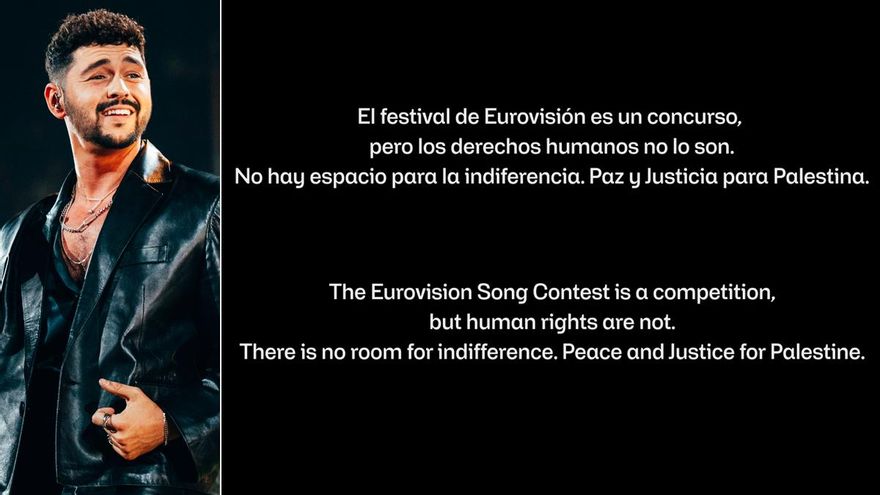 RTVE emite un mensaje a la hora de Eurovisión por los derechos humanos: "Paz y Justicia para Palestina"