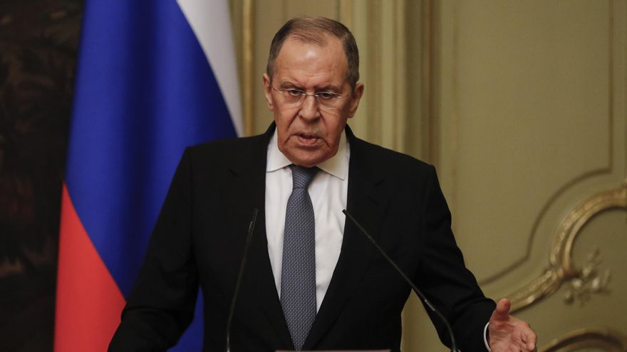 El ministro de Asuntos Exteriores ruso, Sergei Lavrov, este sábado en Moscú. EFE/EPA/SERGEI ILNITSKY