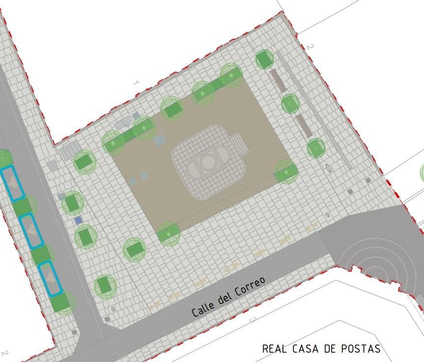 Plano de la reforma de la Plaza de Pontejos