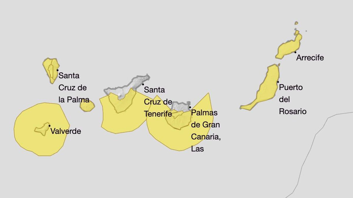 Aemet amplía los avisos para Canarias