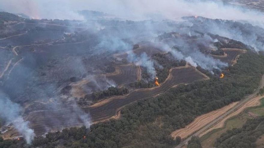 El incendio de Luesia ha arrasado 220 hectáreas y ya se encuentra estabilizado