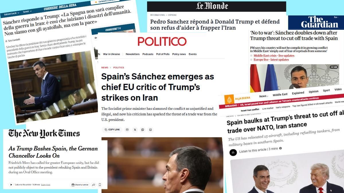 Algunos de los titulares de los medios internacionales sobre la amenaza de EEUU a España los medios internacionales.