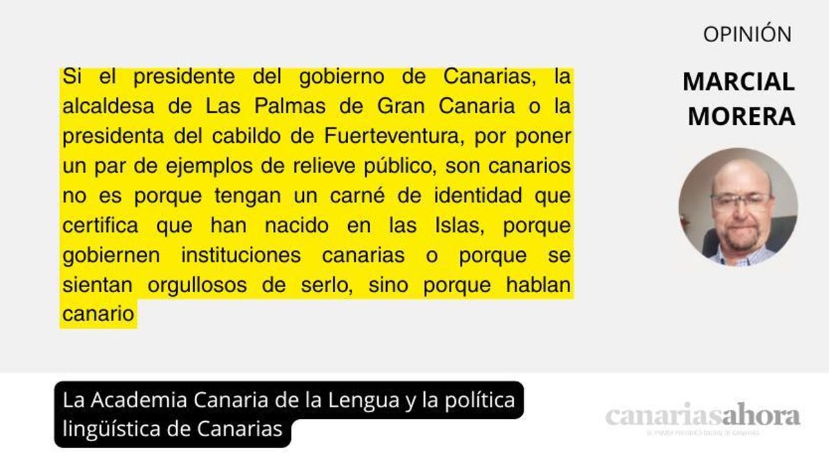 La Academia Canaria de la Lengua y la política lingüística de Canarias