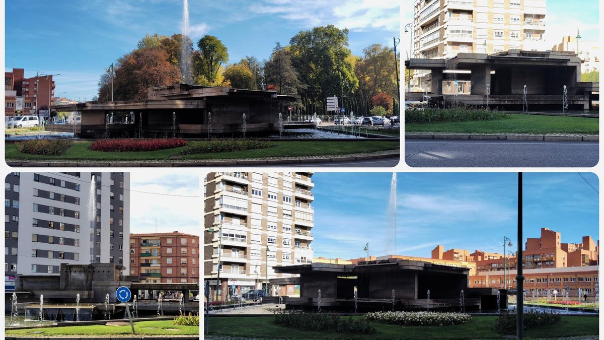 Así era la fuente brutalista de Pinilla.