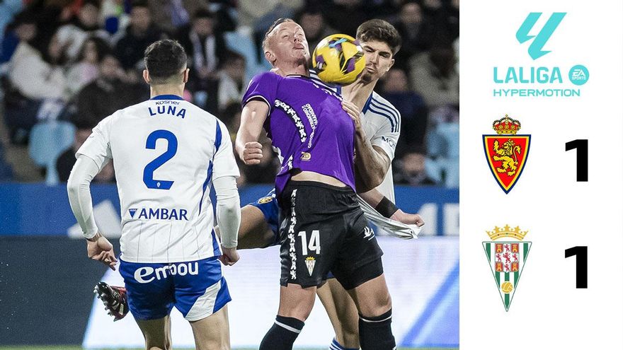 El Córdoba CF desperdicia el tren del 'play off' en Zaragoza