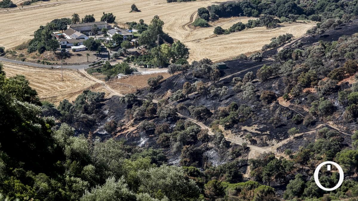 Estado de la sierra tras el incendio