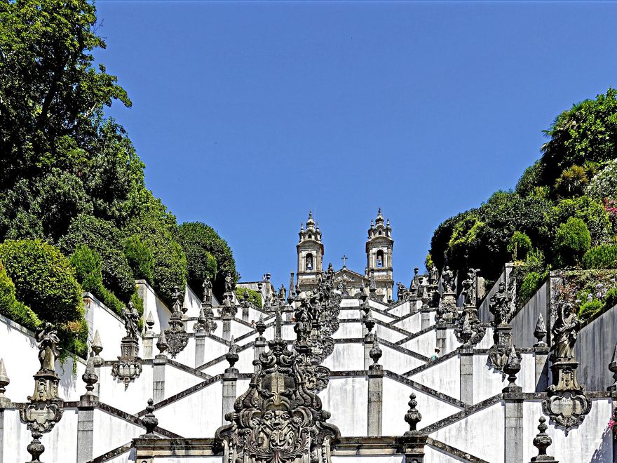 Las escaleras más famosas de Portugal. Basílica del Bom Jesus do Monte.