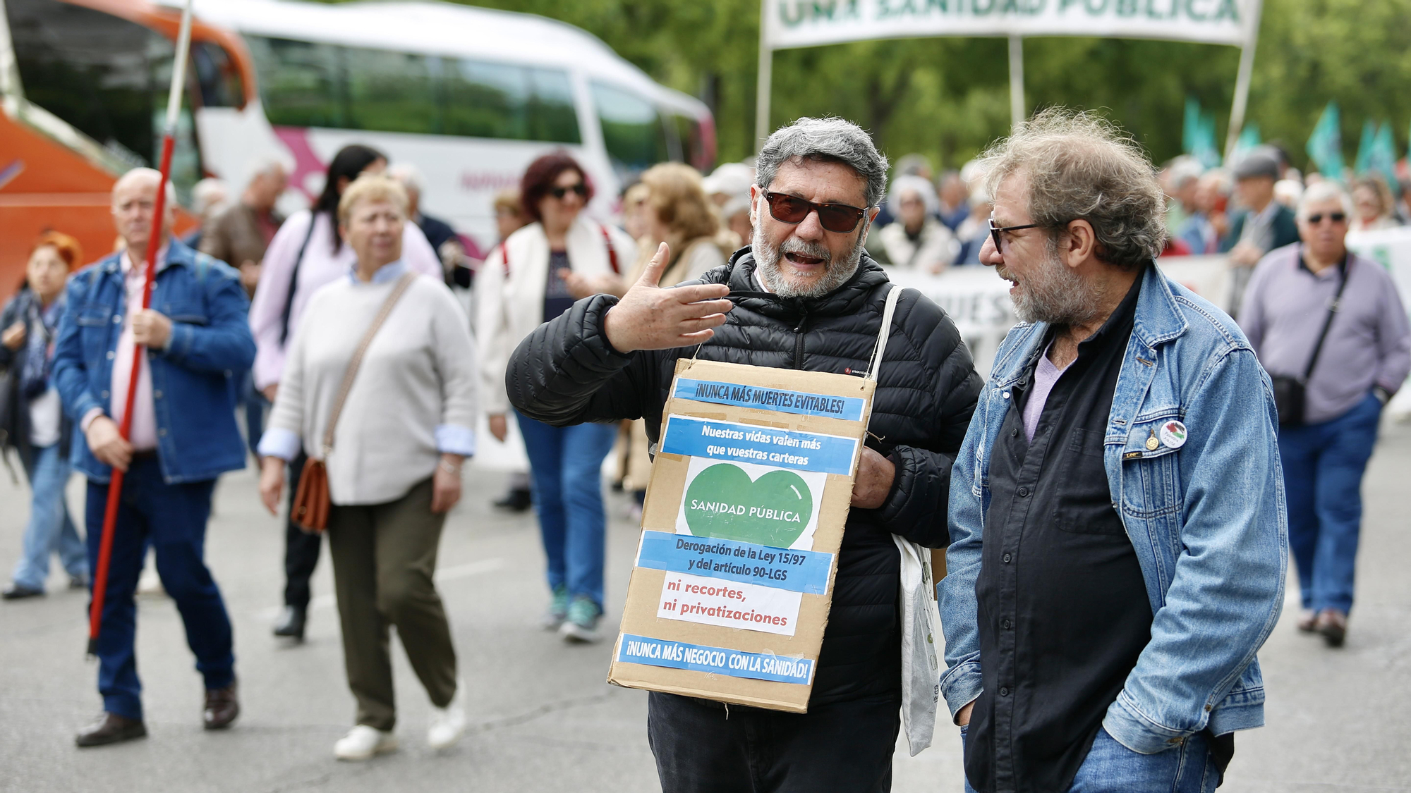 Manifestación de las Mareas Blancas por la sanidad pública