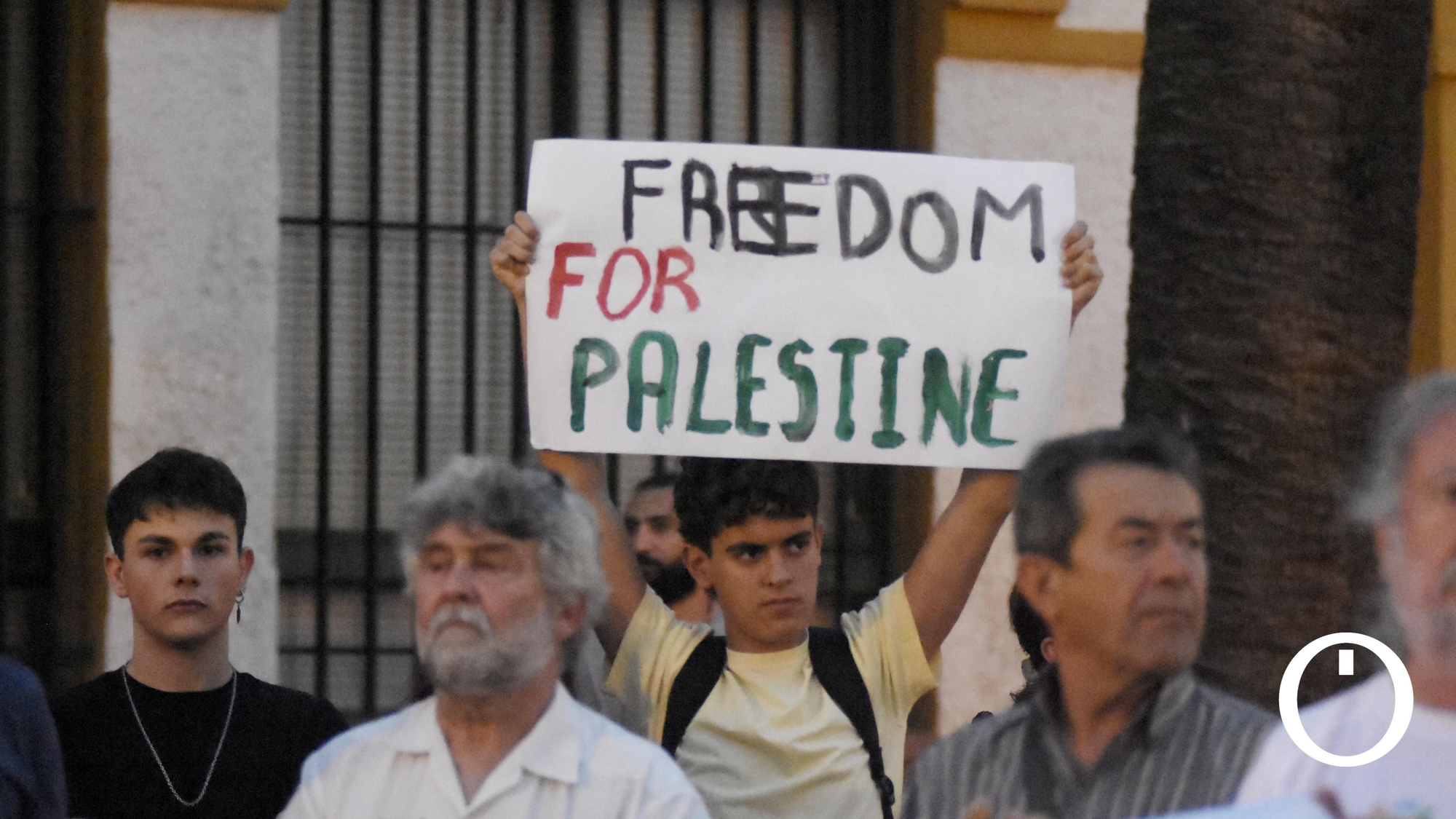 Concentración en solidaridad con el pueblo palestino.