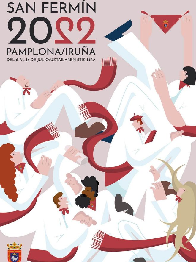 El cartel anunciador de las fiestas de San Fermín 2020, 'Beti Bezala'