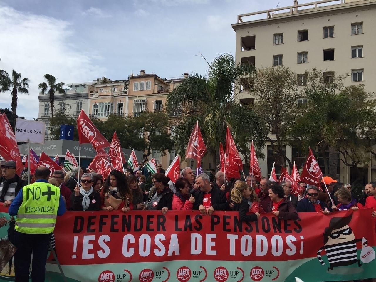 Pensionistas en Málaga.
