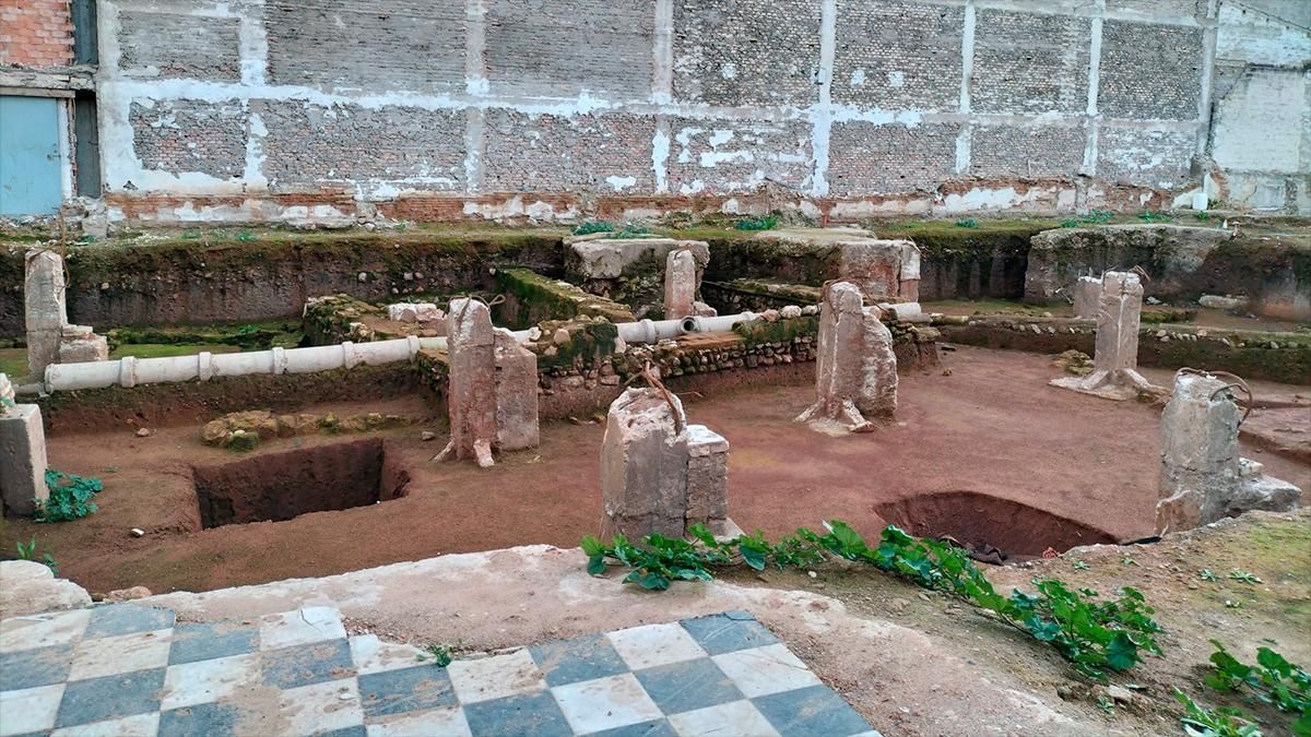 Arrabal de época andalusí hallado en el solar de Muebles Martínez