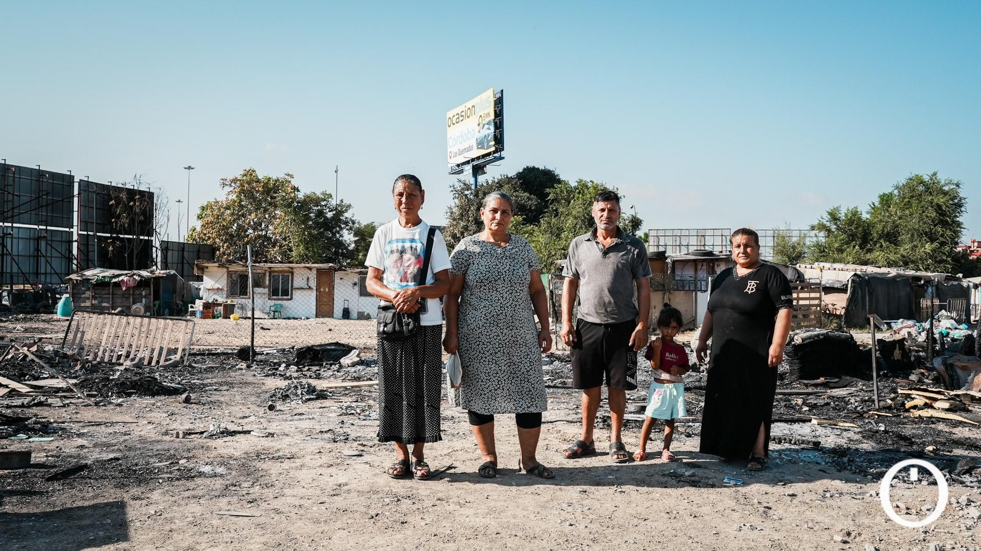 Asentamiento afectado tras el incendio que arrasó varias chabolas