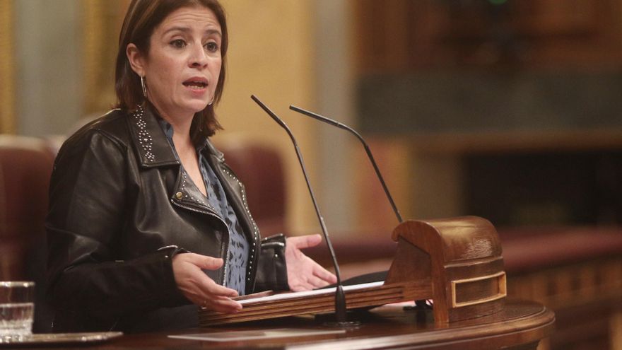 La vicesecretaria General del PSOE, Adriana Lastra, interviene en el Congreso de los Diputados