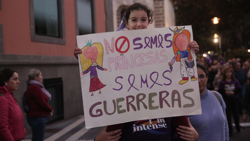 Manifestación por el 8M en Gran Canaria.